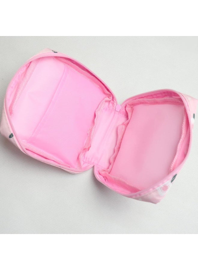 Period Pouch for Teens – Compact, Stylish, Cute, Discreet Menstrual Bag for School, Travel, Work, and Daily Use, Waterproof Lined Sanitary Napkin Organizer, Portable Tampon Holder, Pads Storage Case for Teen Girls, Women, First Period Kit, Travel Essentials, Makeup and Toiletries Organizer, Lightweight, Durable, Feminine Design, Anti-Leak, Washable, Multi-Functional Small Bag for Personal Care, Locker, Backpack, Purse, Cosmetic, and Hygiene Storage - Image 4